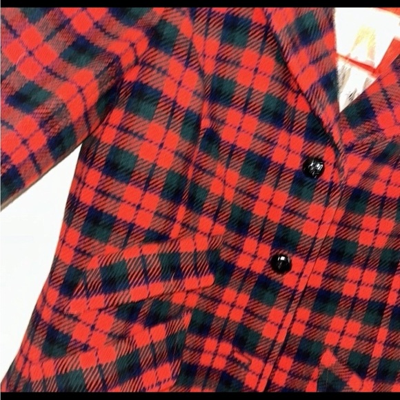 VINTAGE Pendleton Women's 1940's Tartan Plaid Wool Peacoat Overcoat - Picture 7 of 8